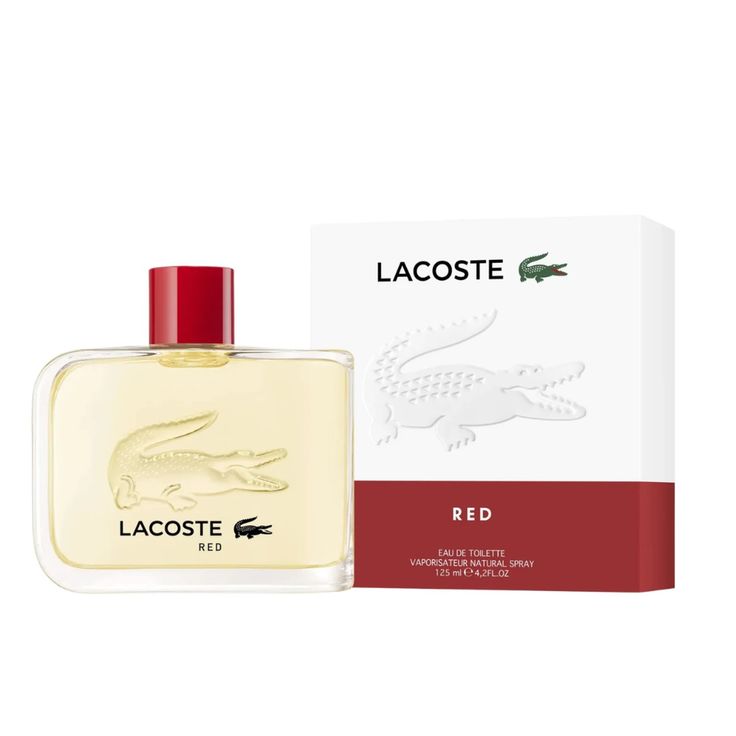 Shop Lacoste Red Eau de Toilette 125ml at Arodrops. A fresh, masculine scent with green apple and woody notes. Authentic and sporty. Available now in Sri Lanka
