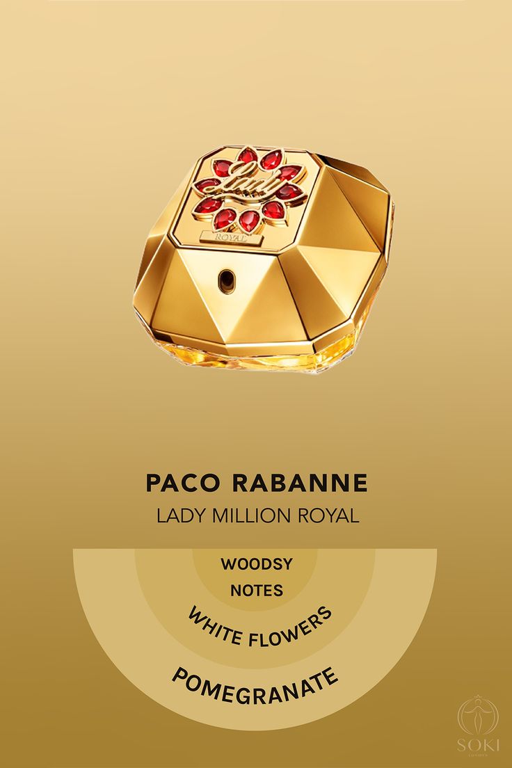 Shop Paco Rabanne Lady Million Royal 23 Eau de Parfum (50ml & 80ml) at Arodrops. Floral fruity scent with pomegranate & rose. Fast shipping!