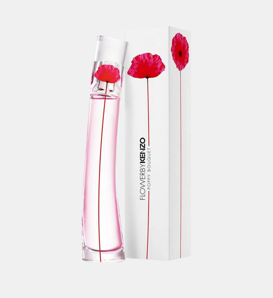 Shop Kenzo Flower Ikebana Poppy Bouquet EDP at Arodrops. Available in 50ml & 100ml. A fresh and modern floral perfume for women. Authentic and long-lasting.