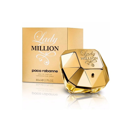 Shop Paco Rabanne Lady Million Eau de Parfum for Women at Arodrops. A glamorous, long-lasting scent with floral, honey, and woody notes. Now available in Sri Lanka.